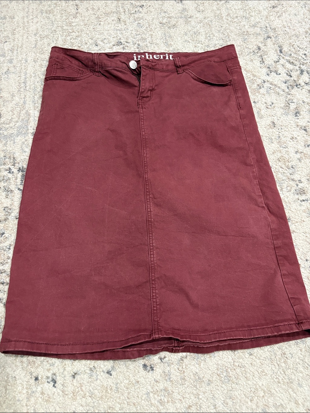 Inherit Remi Burgundy Skirt